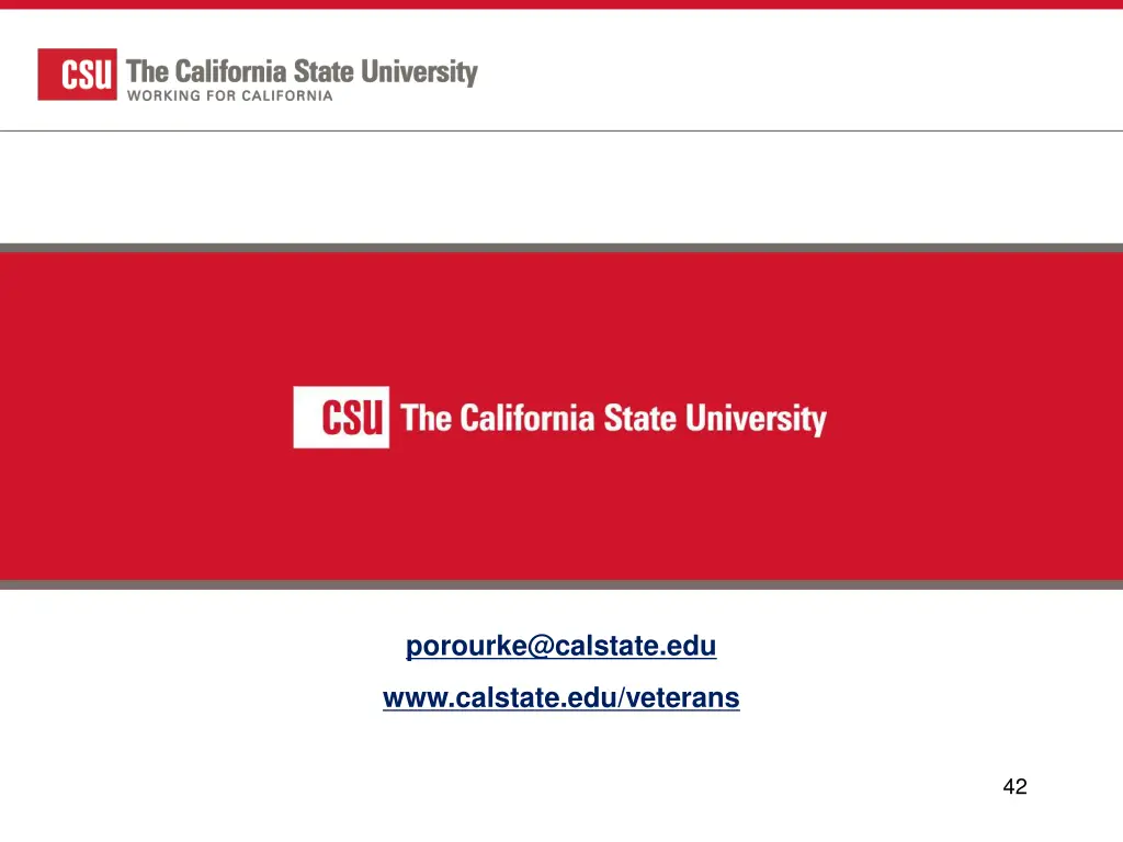 porourke@calstate edu www calstate edu veterans