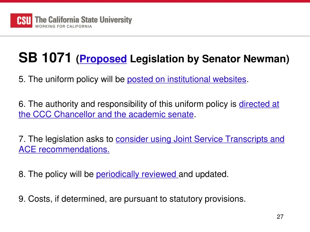 sb 1071 proposed legislation by senator newman 1