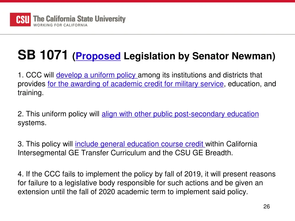 sb 1071 proposed legislation by senator newman