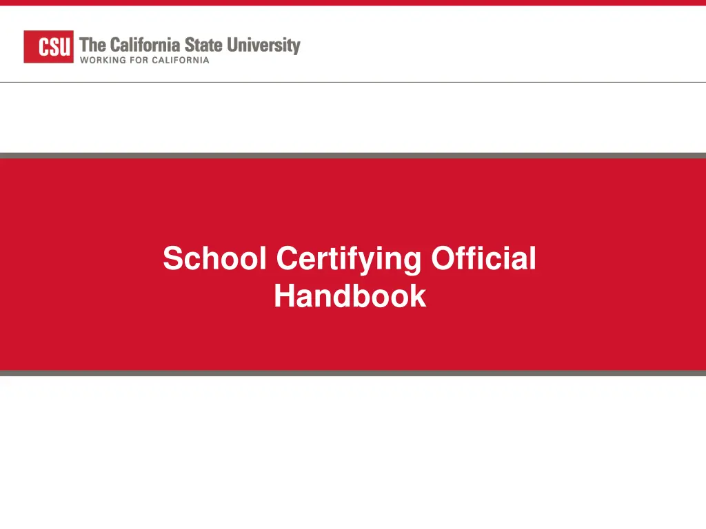 school certifying official handbook