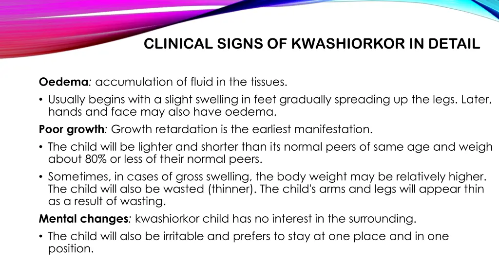 clinical signs of kwashiorkor in detail