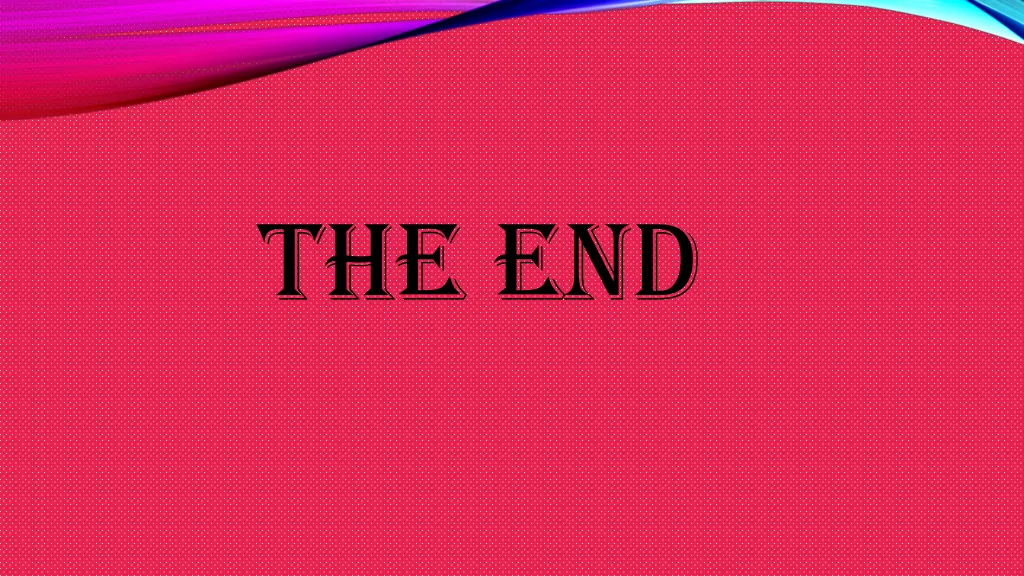 the end