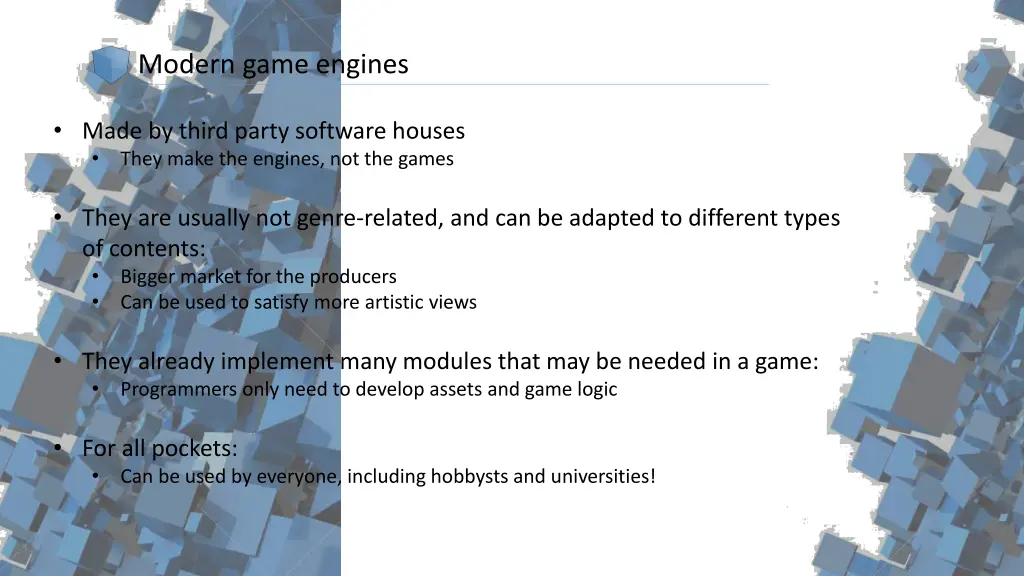 modern game engines