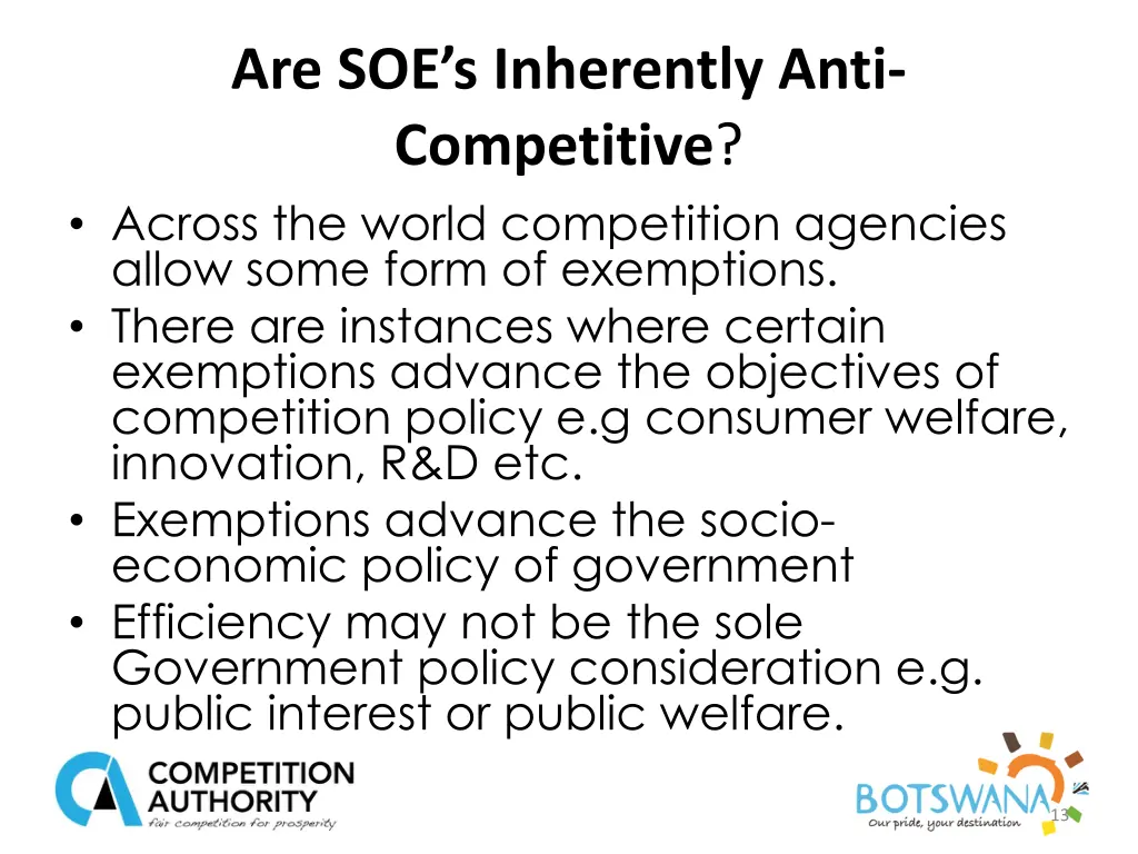 are soe s inherently anti competitive across