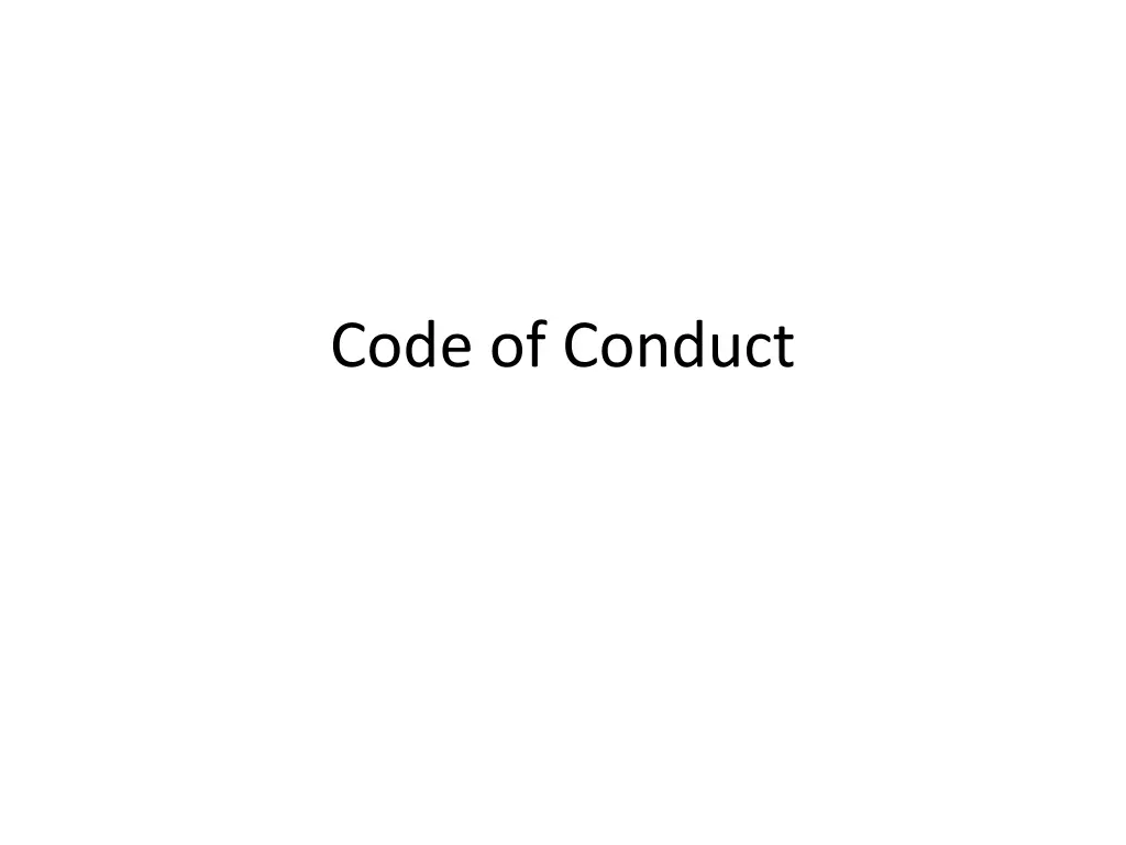 code of conduct