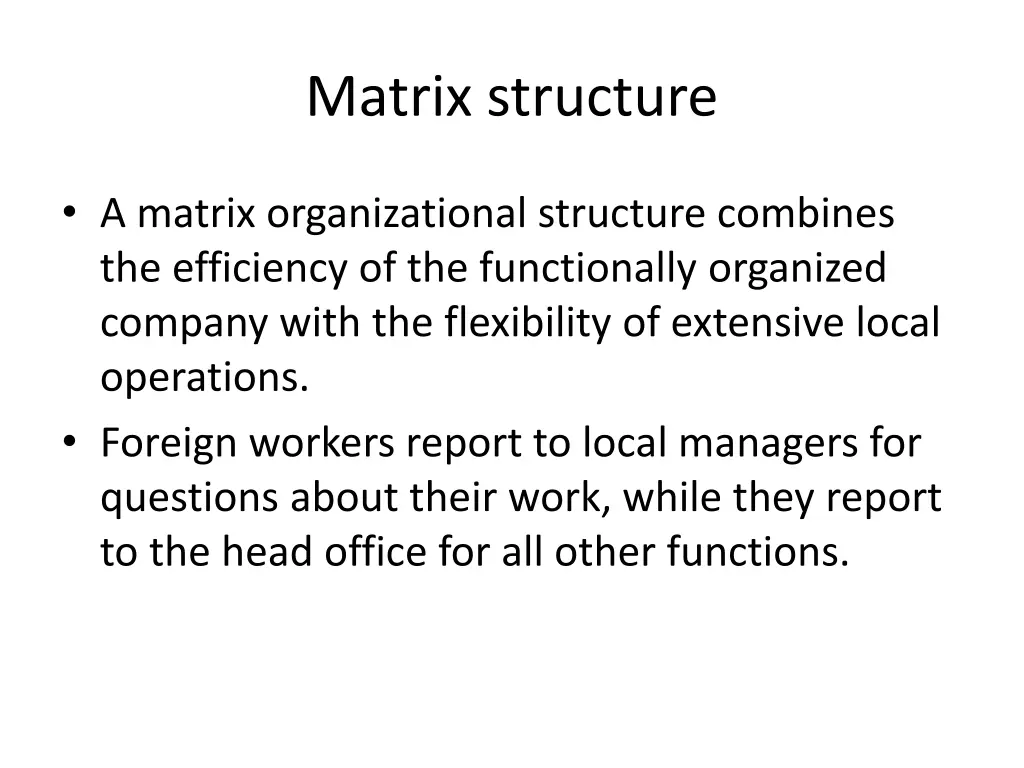 matrix structure