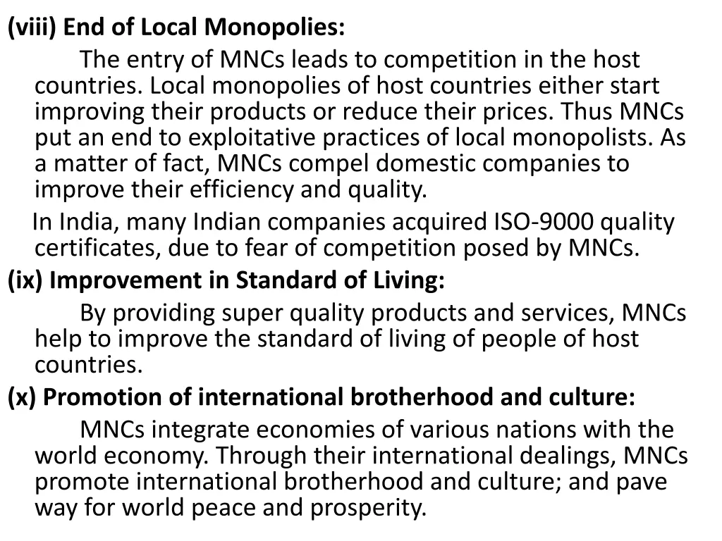 viii end of local monopolies the entry of mncs