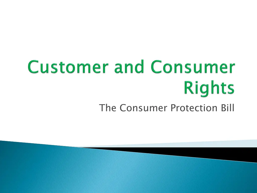 the consumer protection bill