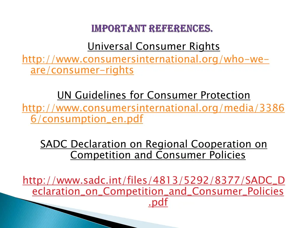 universal consumer rights http