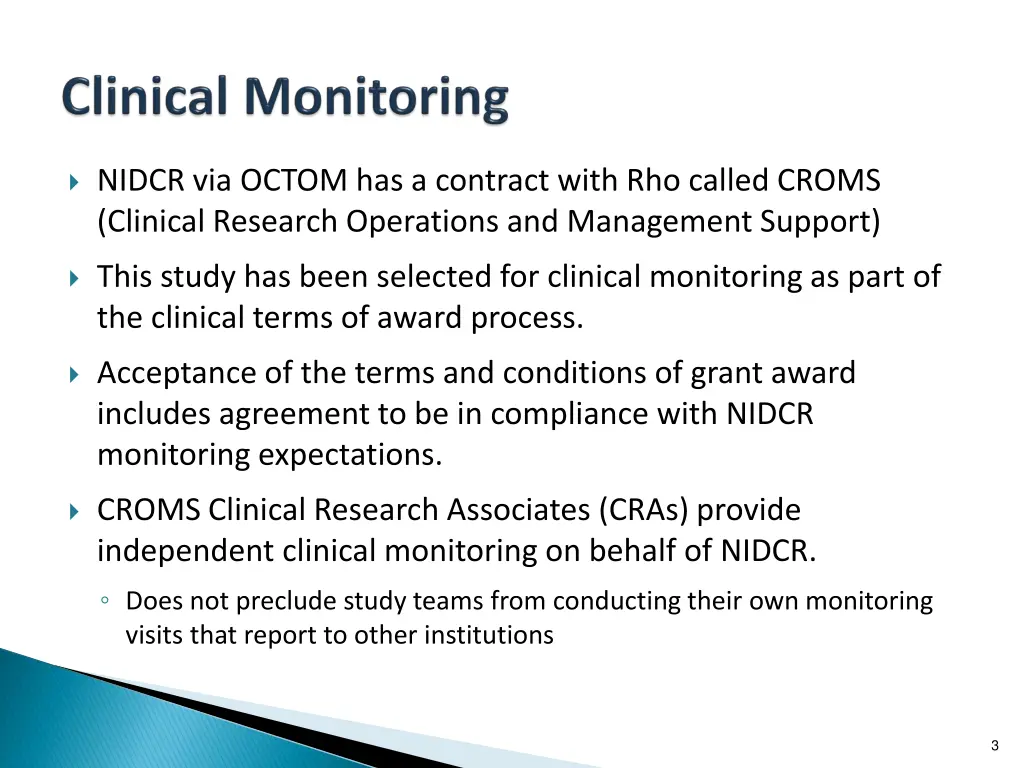 nidcr via octom has a contract with rho called