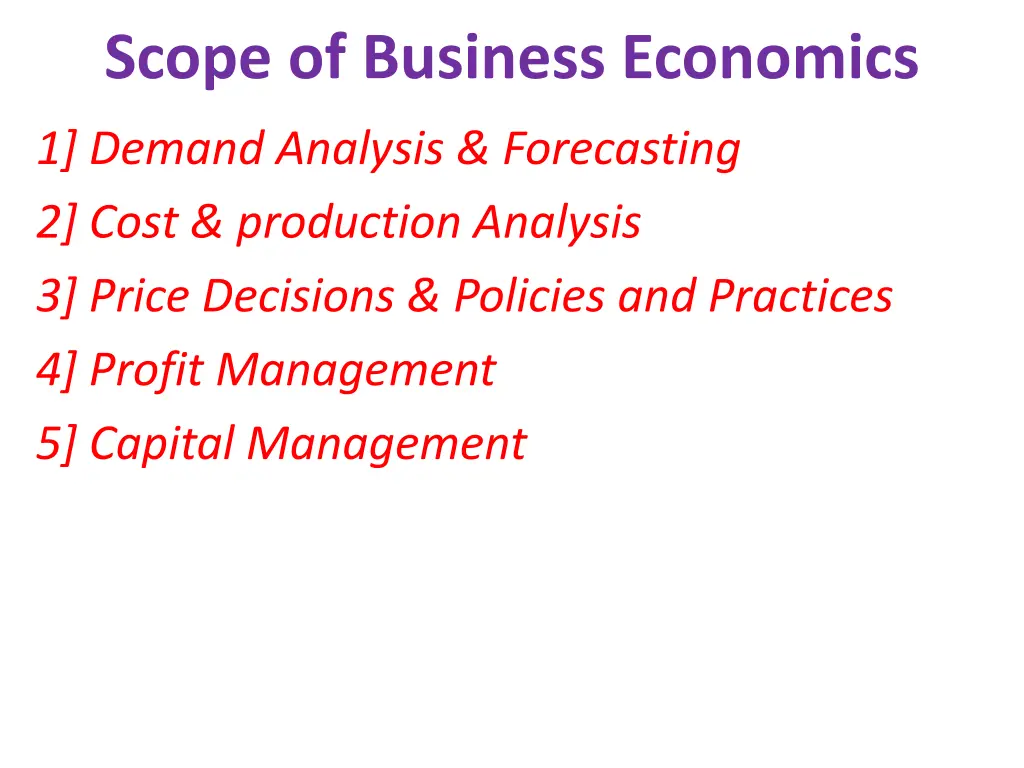 scope of business economics