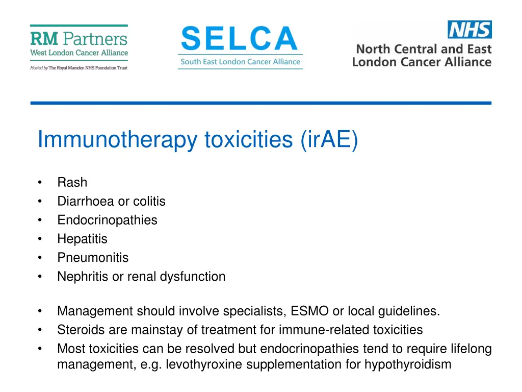 immunotherapy toxicities irae