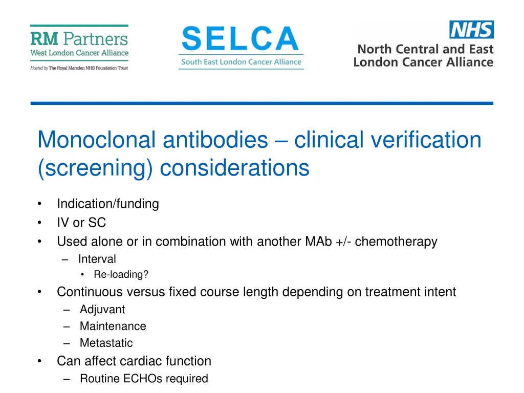 monoclonal antibodies clinical verification