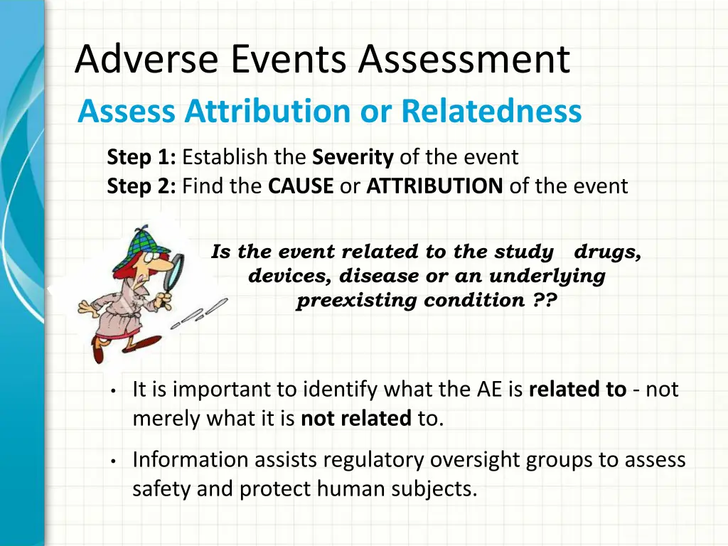 adverse events assessment assess attribution