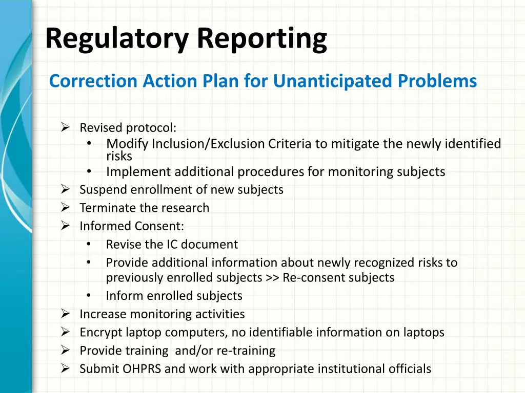 regulatory reporting 1