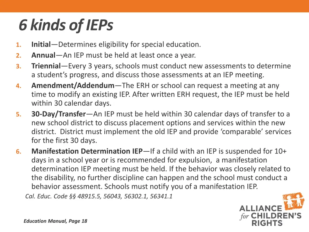 6 kinds of ieps