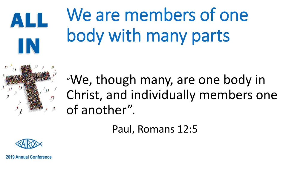 we are members of one we are members of one body