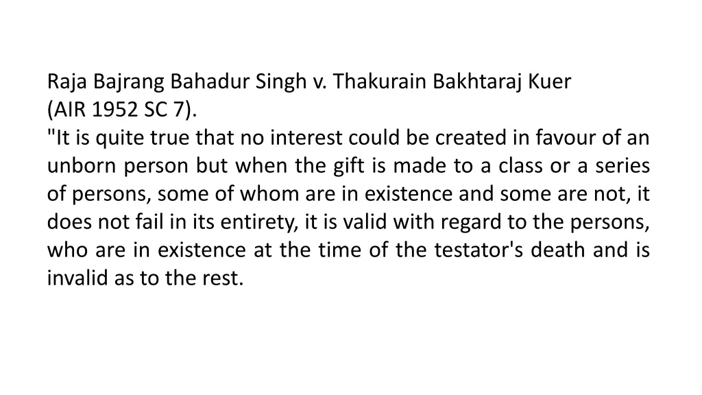 raja bajrang bahadur singh v thakurain bakhtaraj