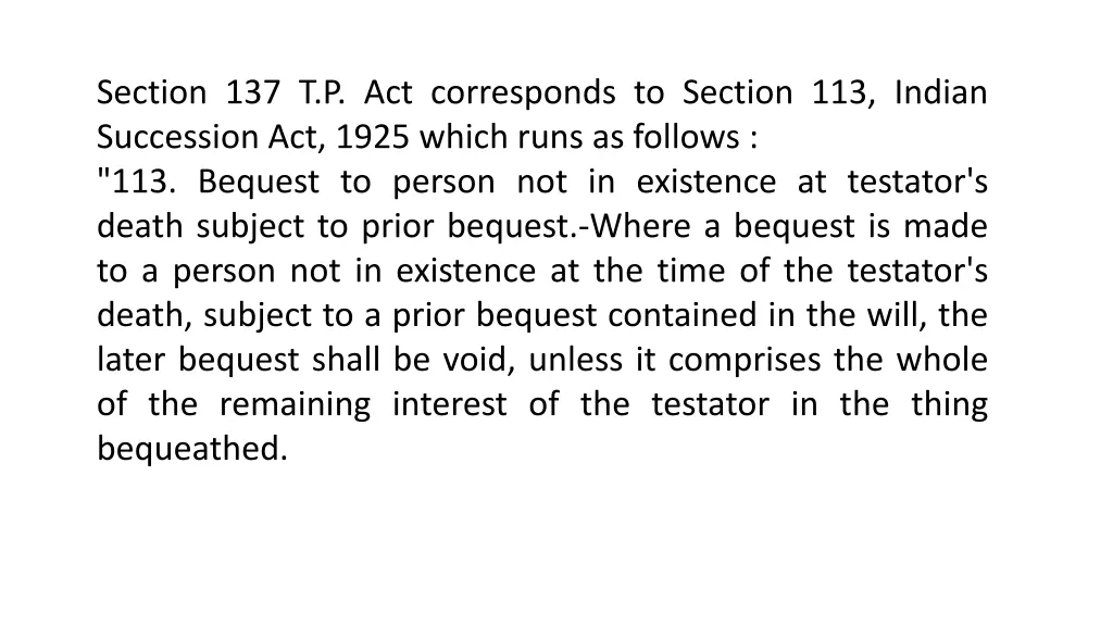 section 137 t p act corresponds to section