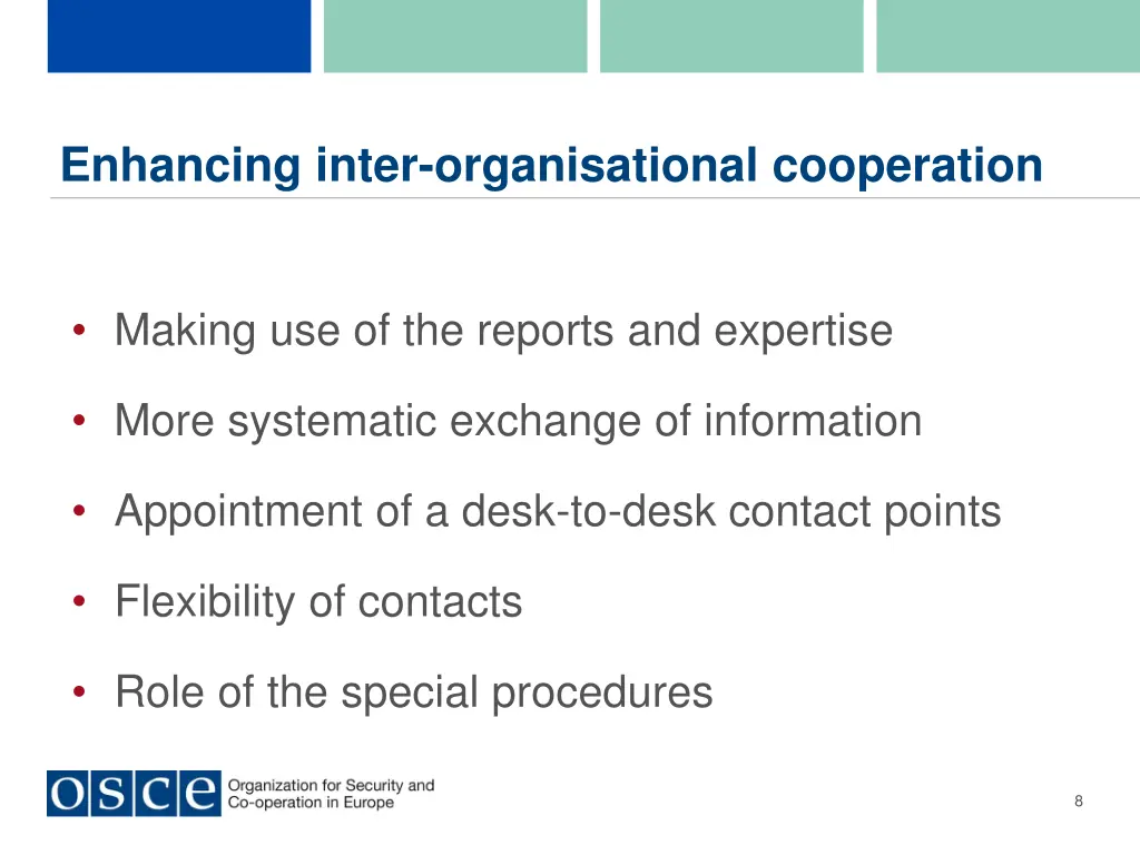 enhancing inter organisational cooperation