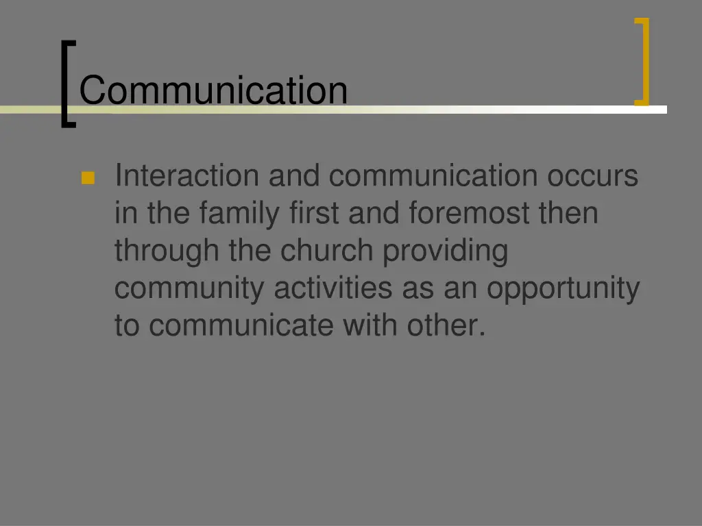 communication