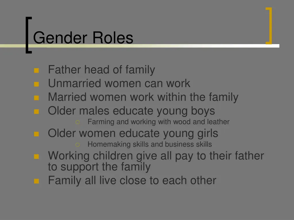 gender roles