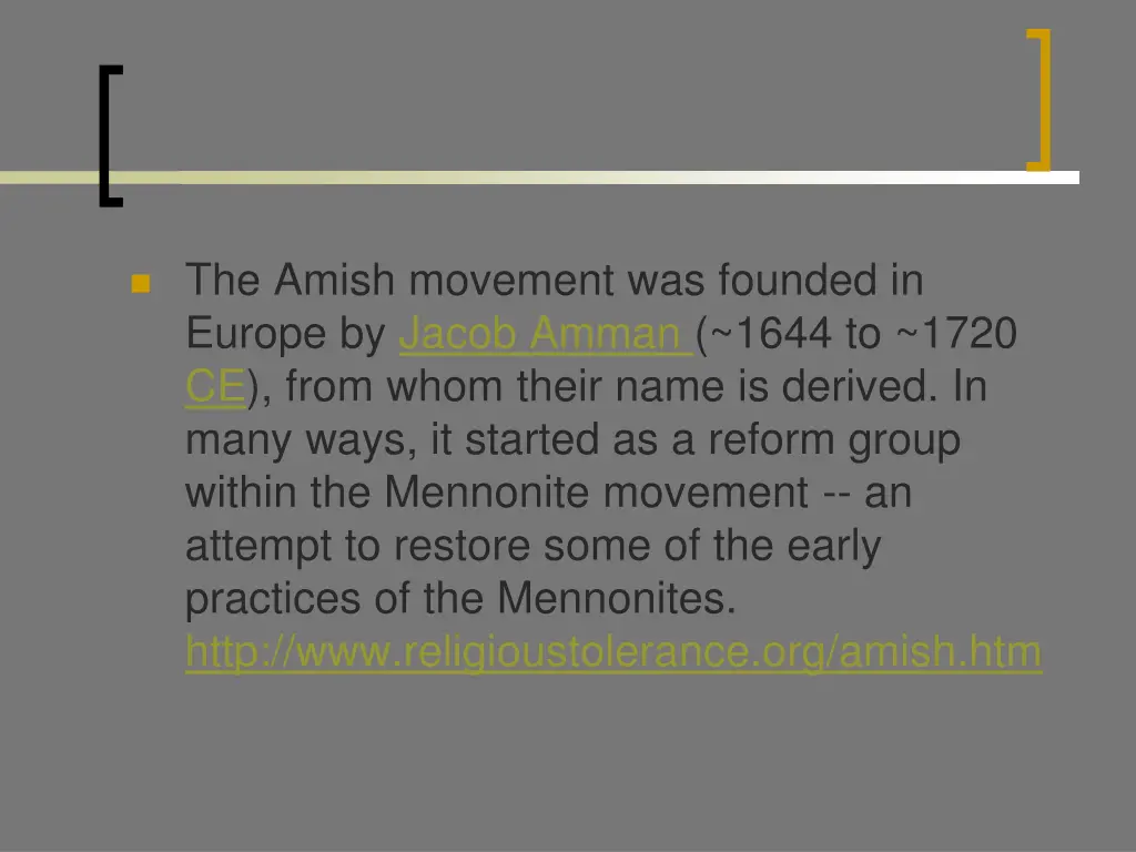 the amish movement was founded in europe by jacob