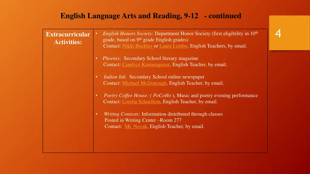 english language arts and reading 9 12 continued