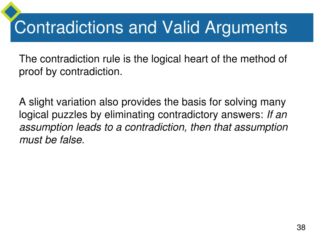 contradictions and valid arguments 1