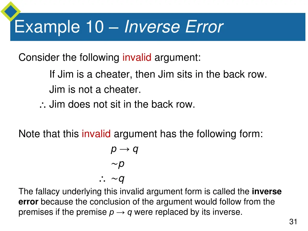 example 10 inverse error