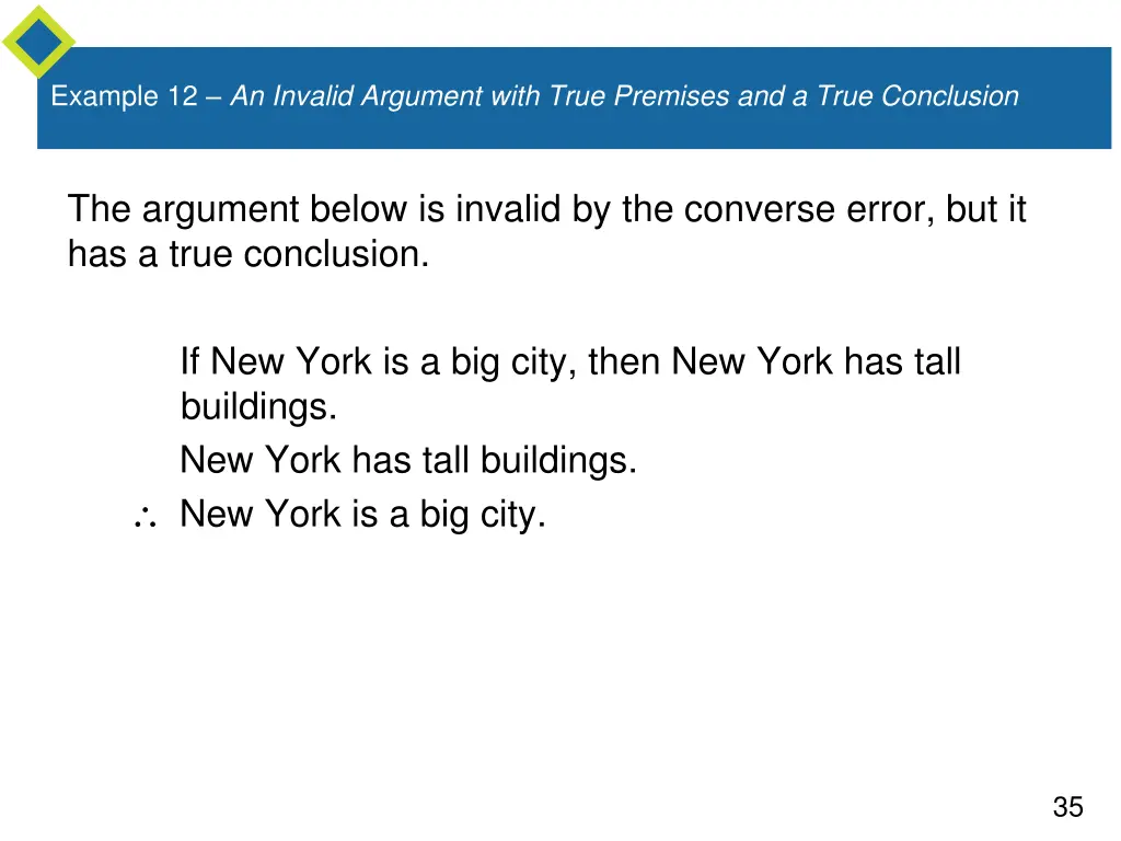 example 12 an invalid argument with true premises