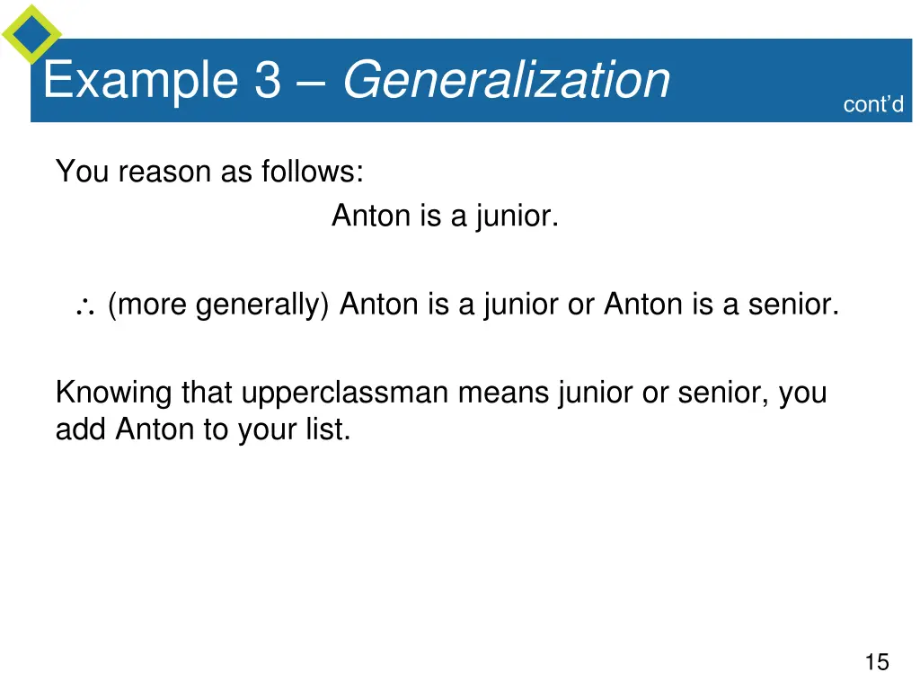 example 3 generalization 1