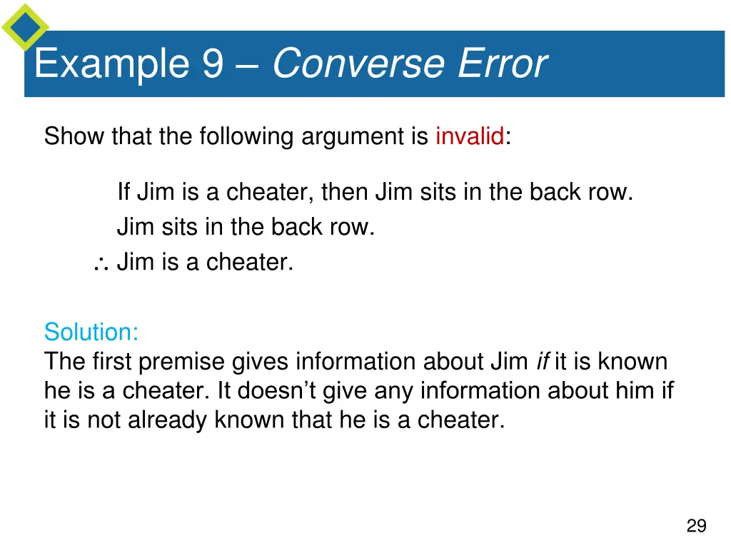 example 9 converse error