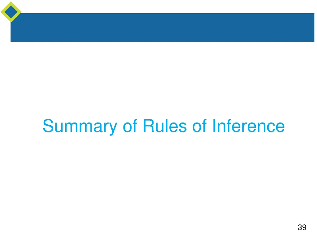 summary of rules of inference