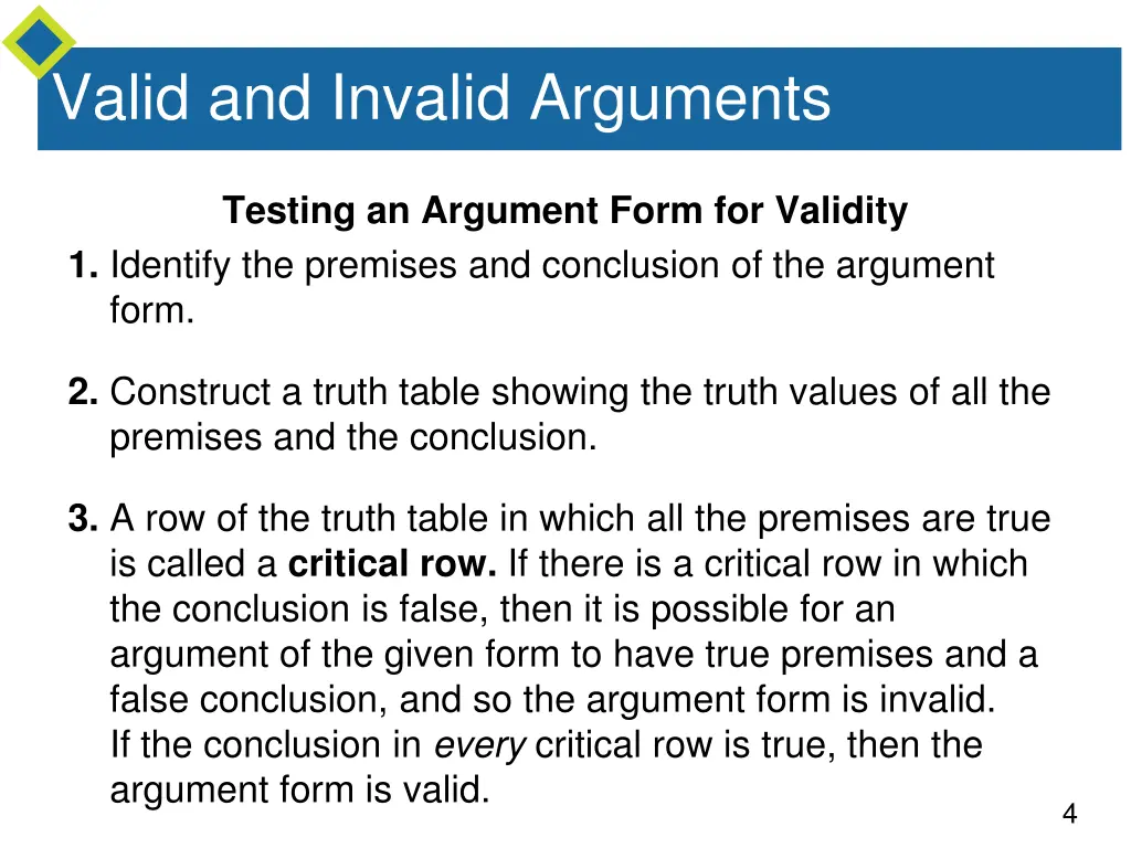 valid and invalid arguments 3