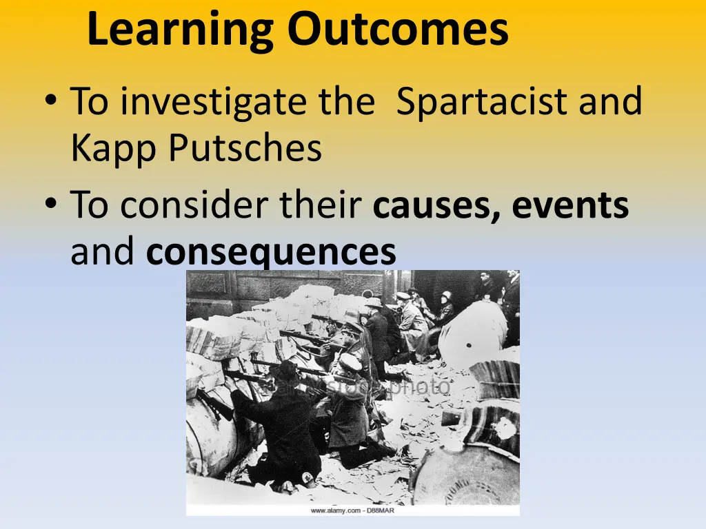 learning outcomes to investigate the spartacist