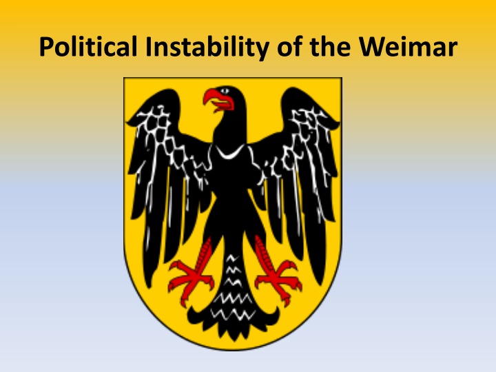 political instability of the weimar