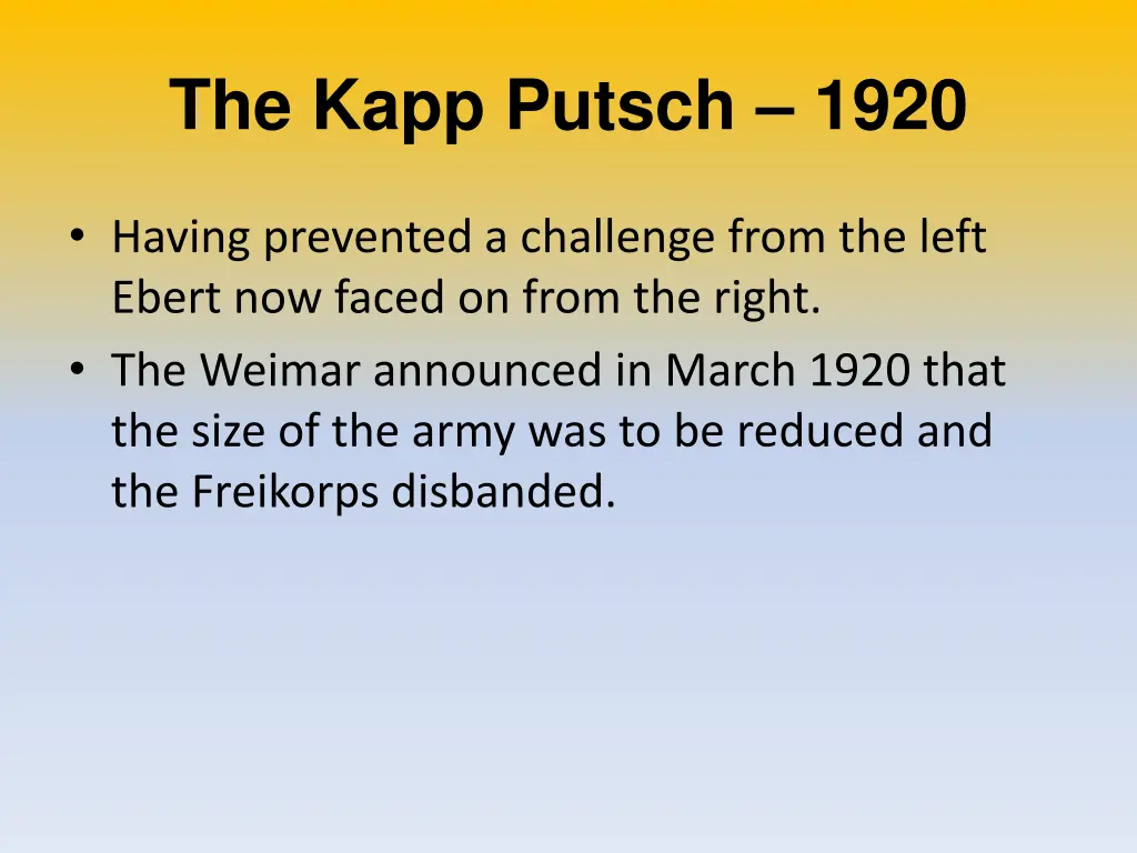 the kapp putsch 1920