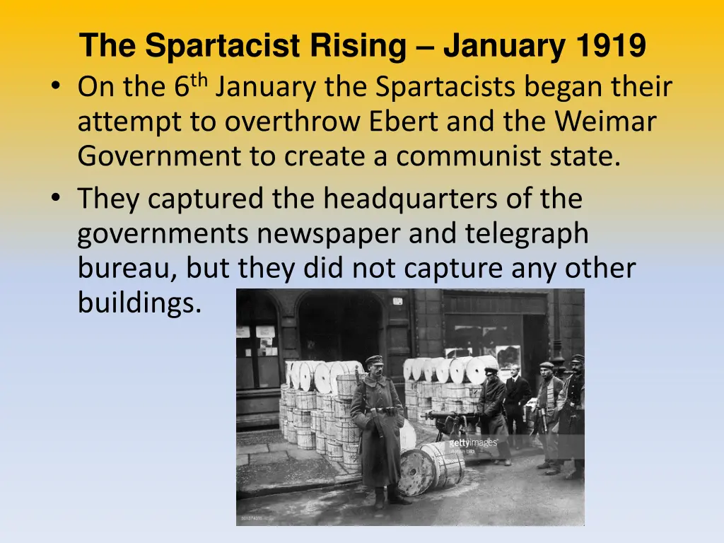 the spartacist rising january 1919 1