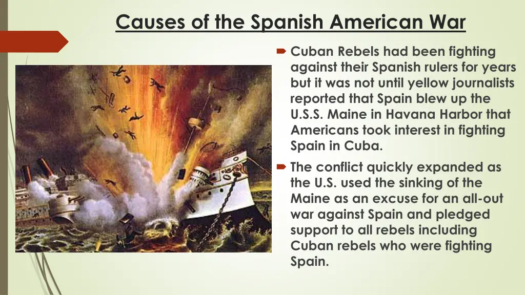 causes of the spanish american war