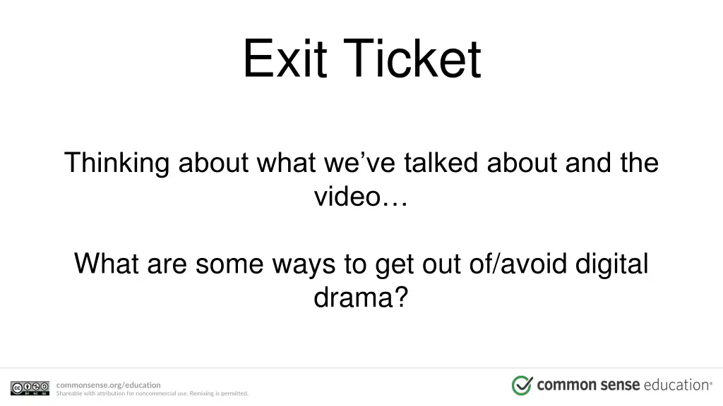 exit ticket