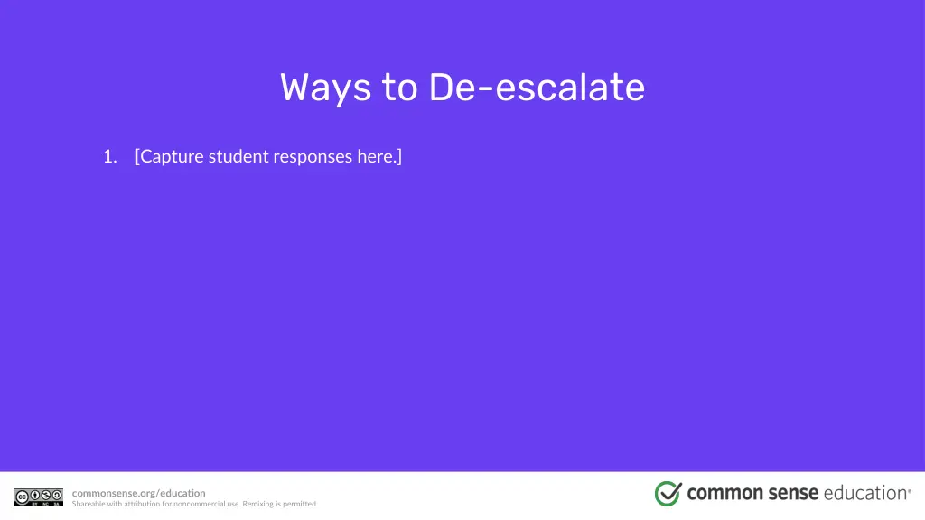 ways to de escalate