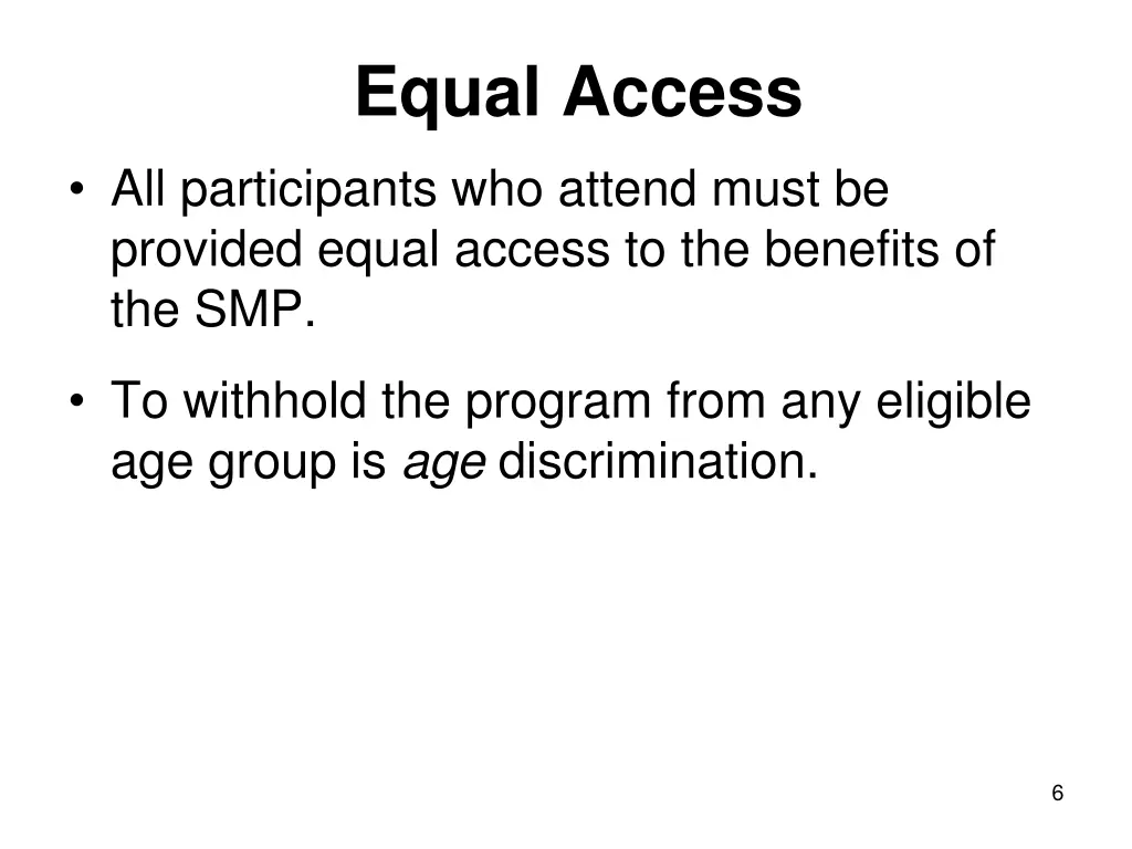 equal access