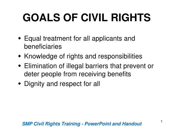 goals of civil rights