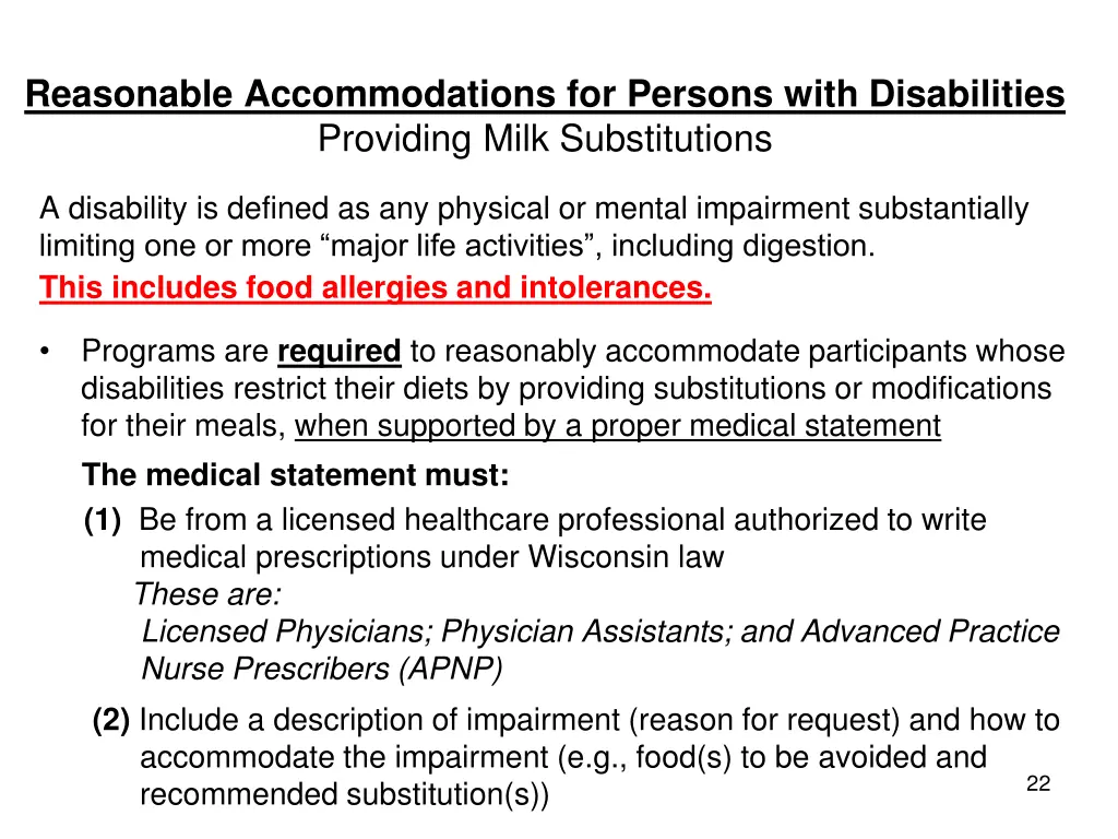 reasonable accommodations for persons with