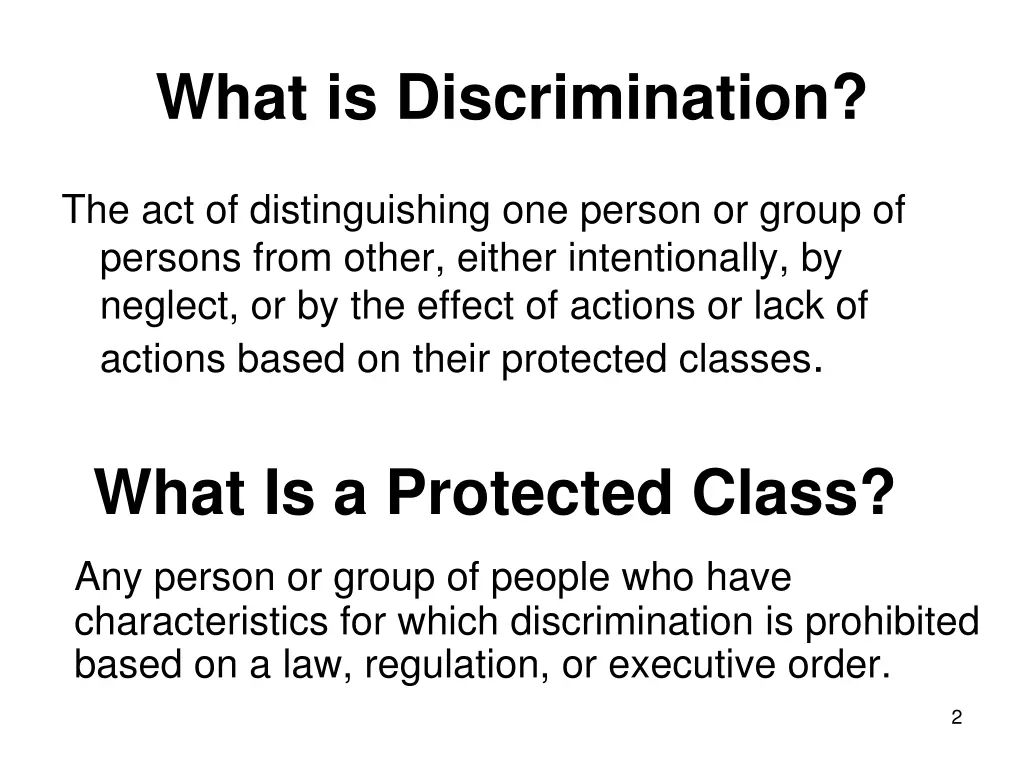 what is discrimination