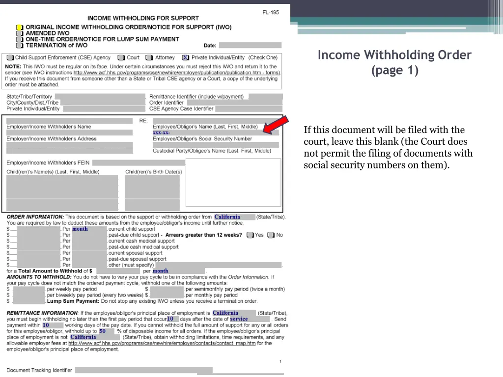 income withholding order page 1 12