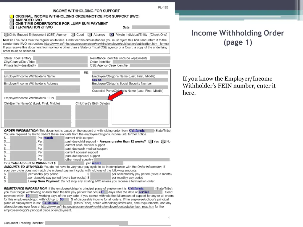 income withholding order page 1 14