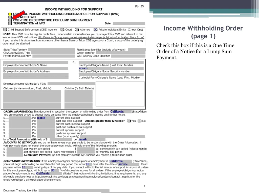 income withholding order page 1 2