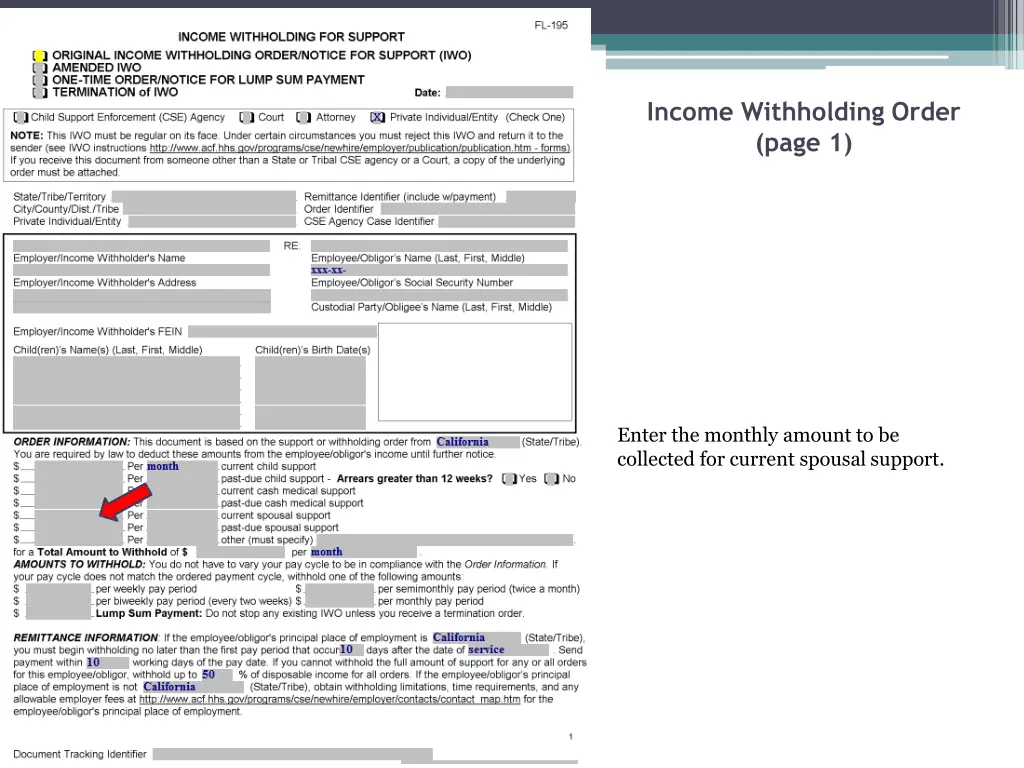 income withholding order page 1 23